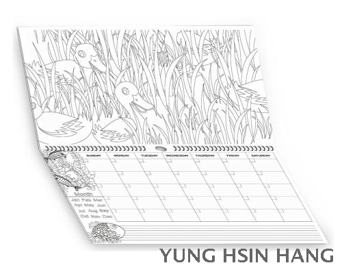 74-03HC Coloring Wall Calendar